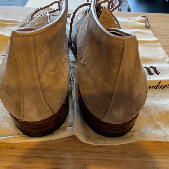 ALDEN for JCREW TAN SUEDE SIX-EYELET CHUKKA BOOT - 12M - NWT